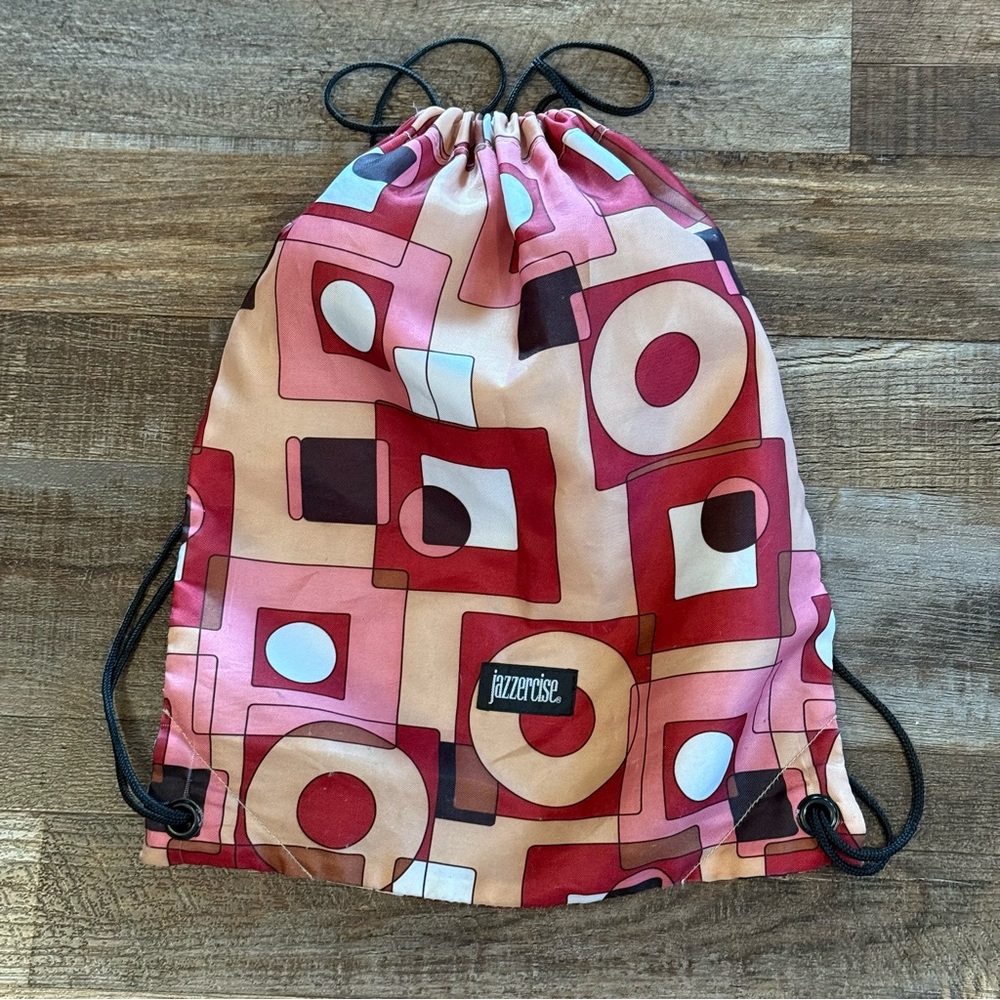 Geometric Drawstring Backpack - image 1
